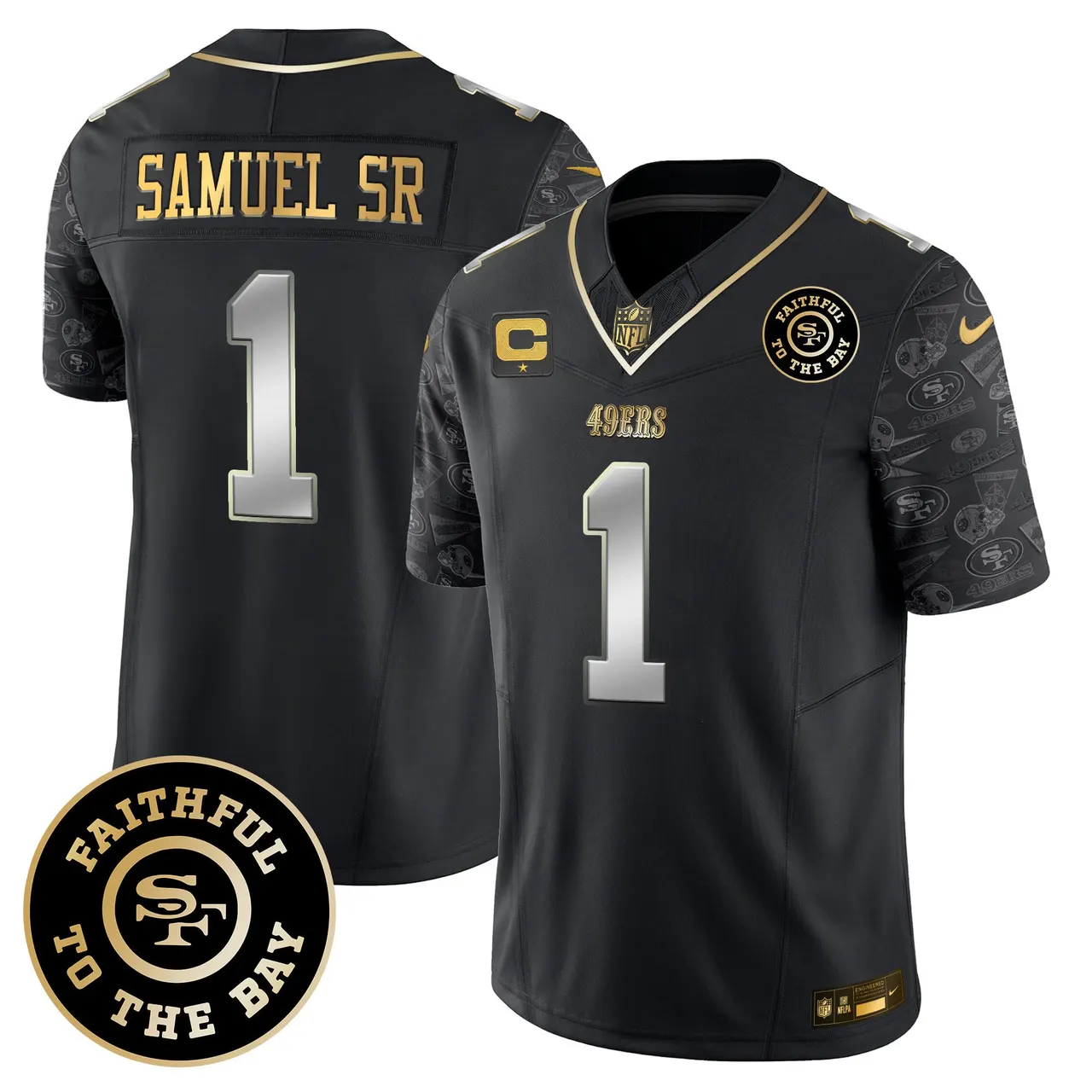 San Francisco 49ers Nike Pattern Style Vapor Limited Stitched Jersey - Red - Image 12