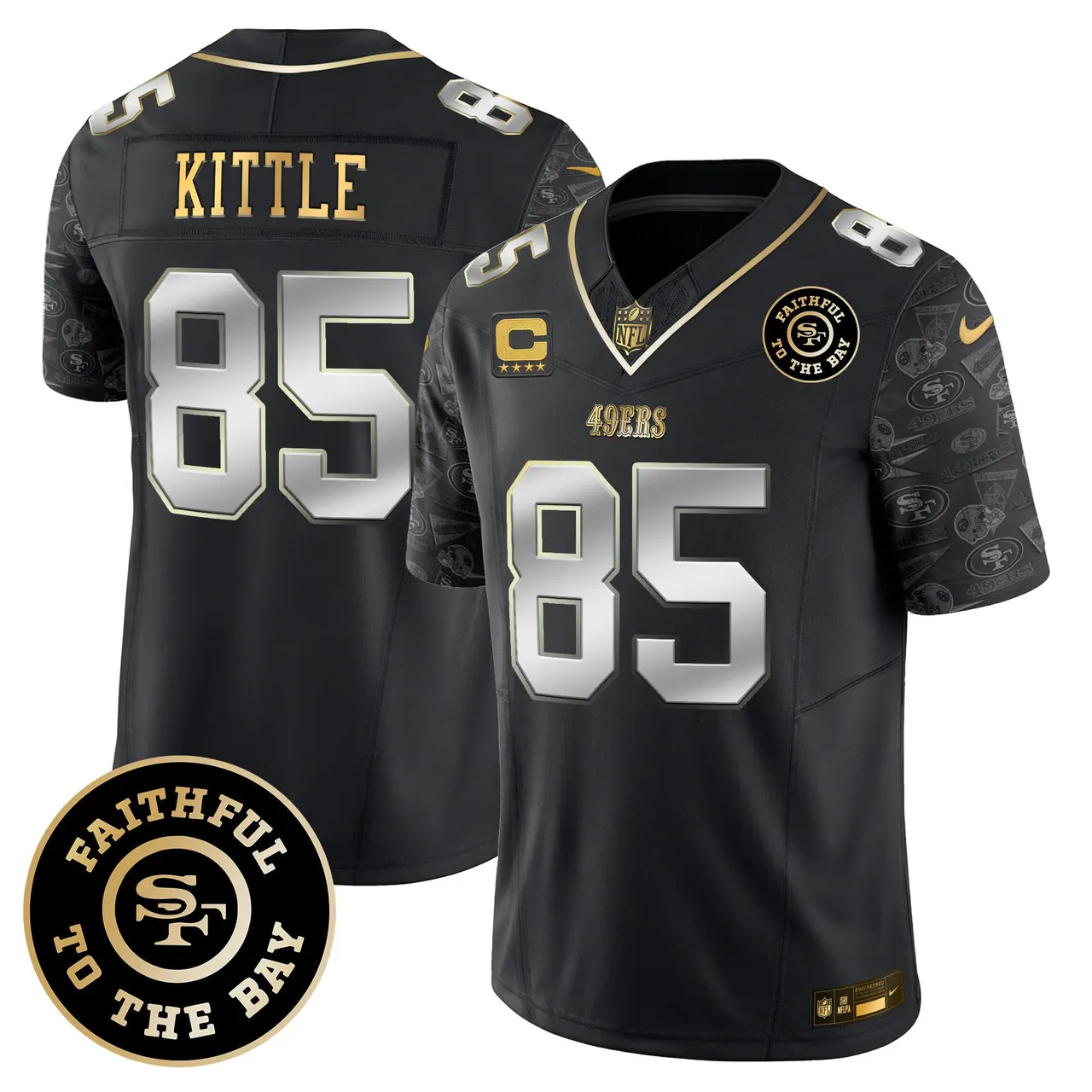 San Francisco 49ers Nike Pattern Style Vapor Limited Stitched Jersey - Red - Image 14