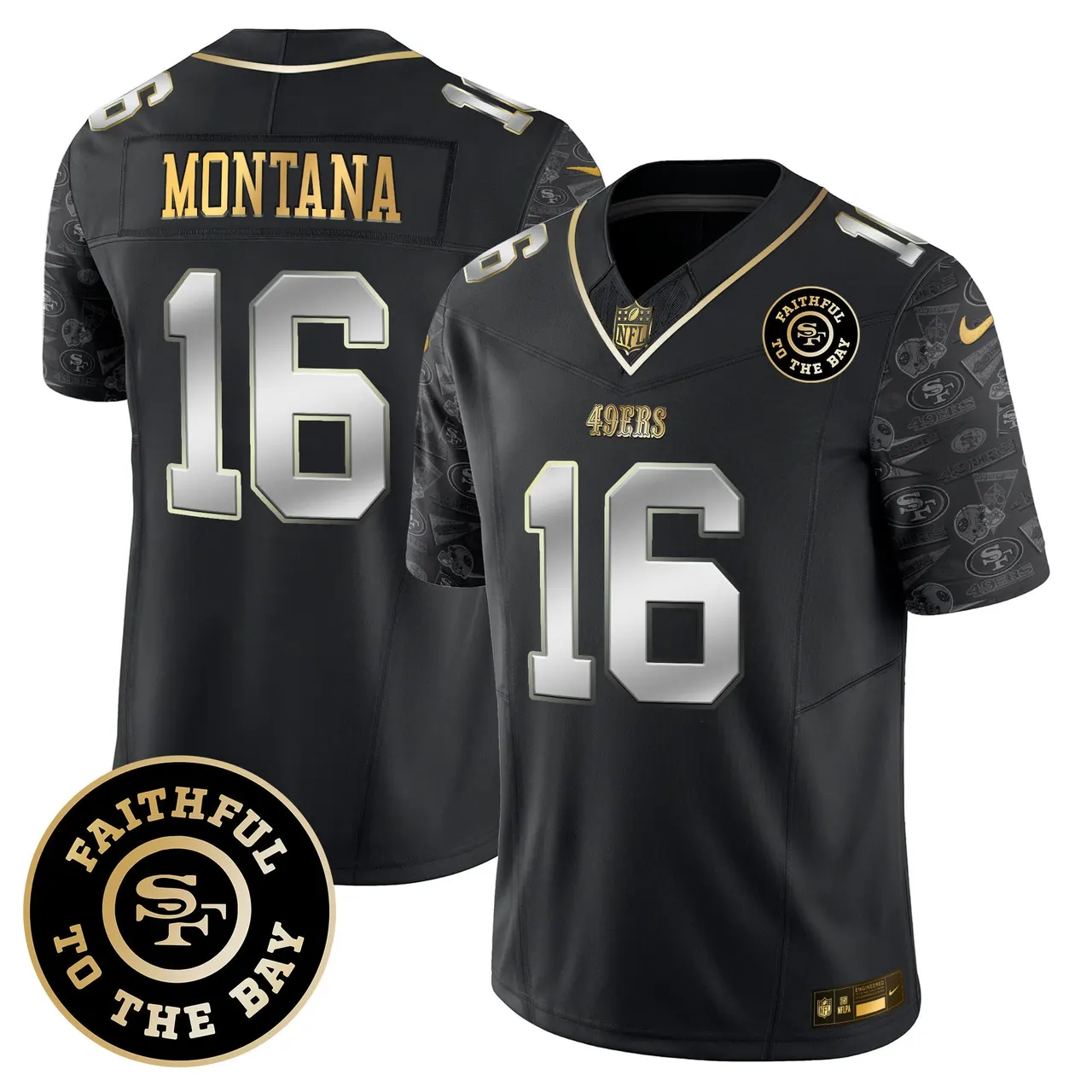 San Francisco 49ers Nike Pattern Style Vapor Limited Stitched Jersey - Red - Image 18