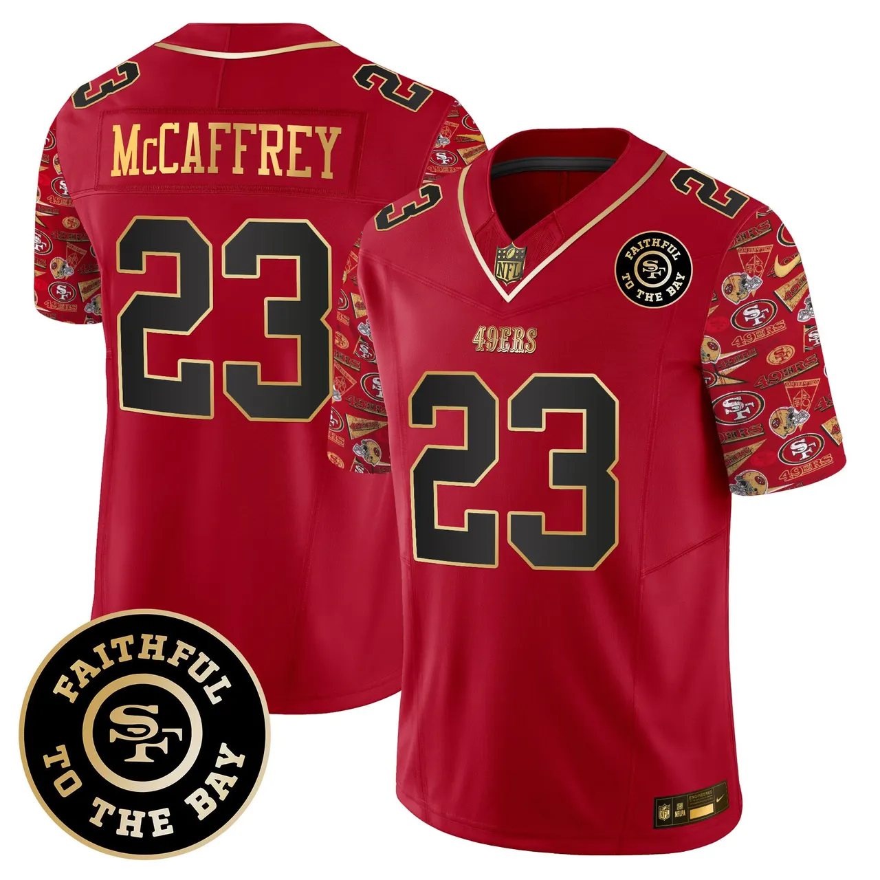 San Francisco 49ers Nike Pattern Style Vapor Limited Stitched Jersey - Red
