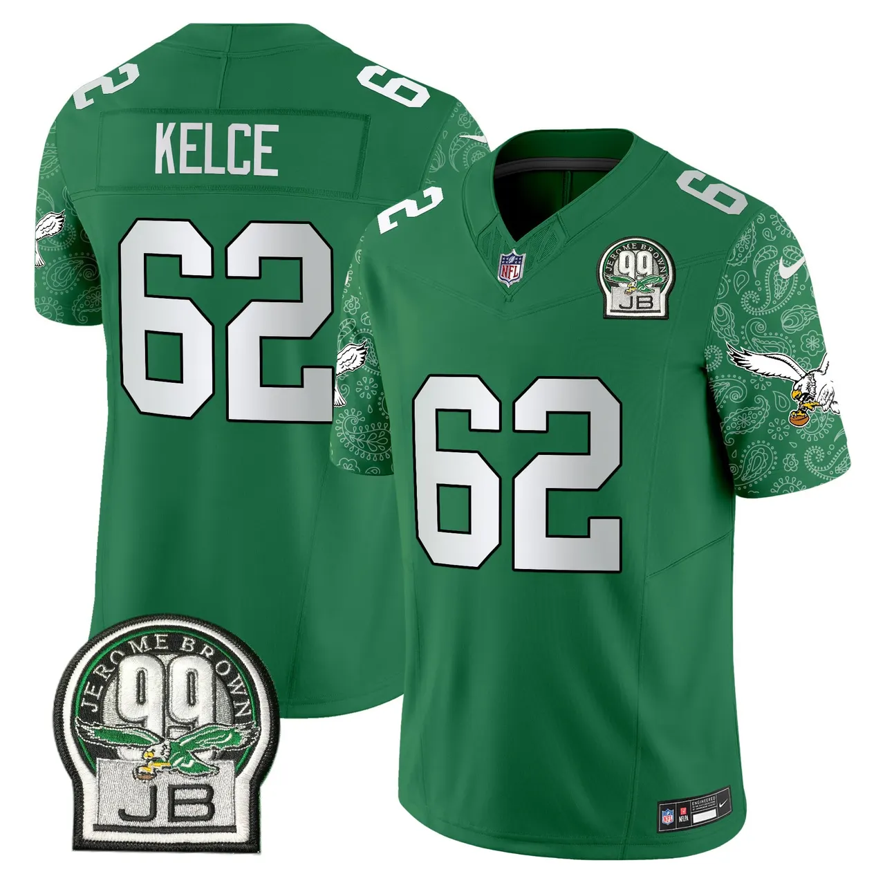 Saquon Barkley Philadelphia Eagles Nike Vapor Limited Stitched Jersey - Kelly Green - Image 4
