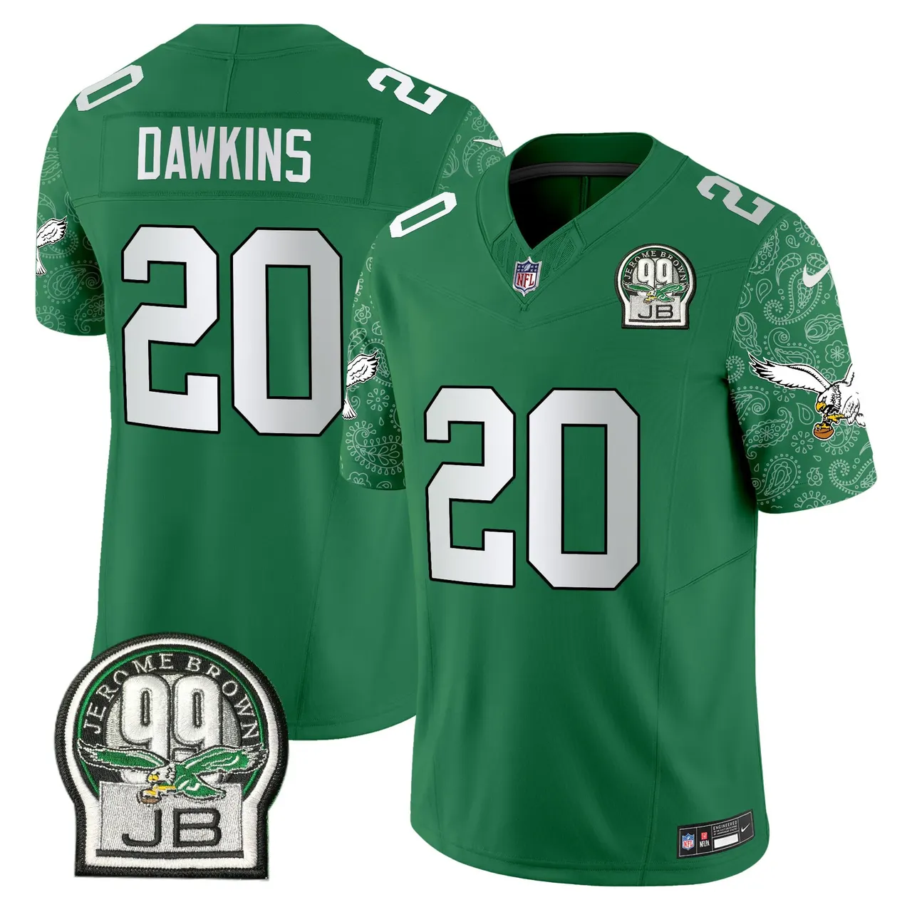 Saquon Barkley Philadelphia Eagles Nike Vapor Limited Stitched Jersey - Kelly Green - Image 5