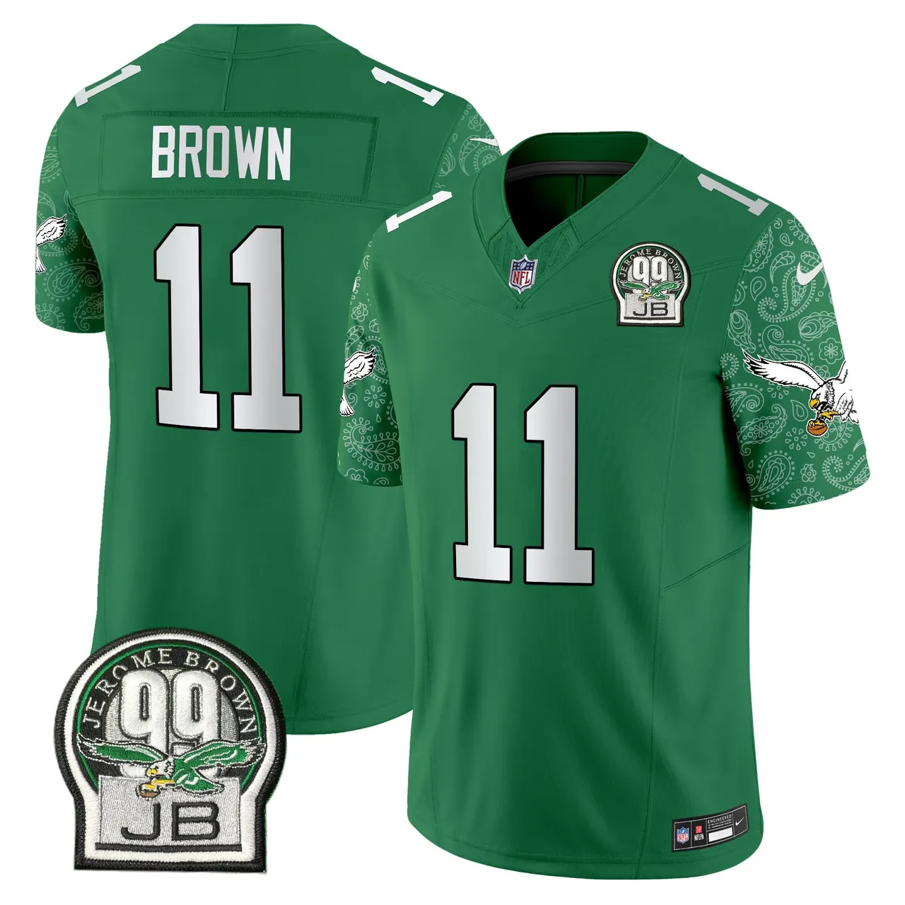 Saquon Barkley Philadelphia Eagles Nike Vapor Limited Stitched Jersey - Kelly Green - Image 6