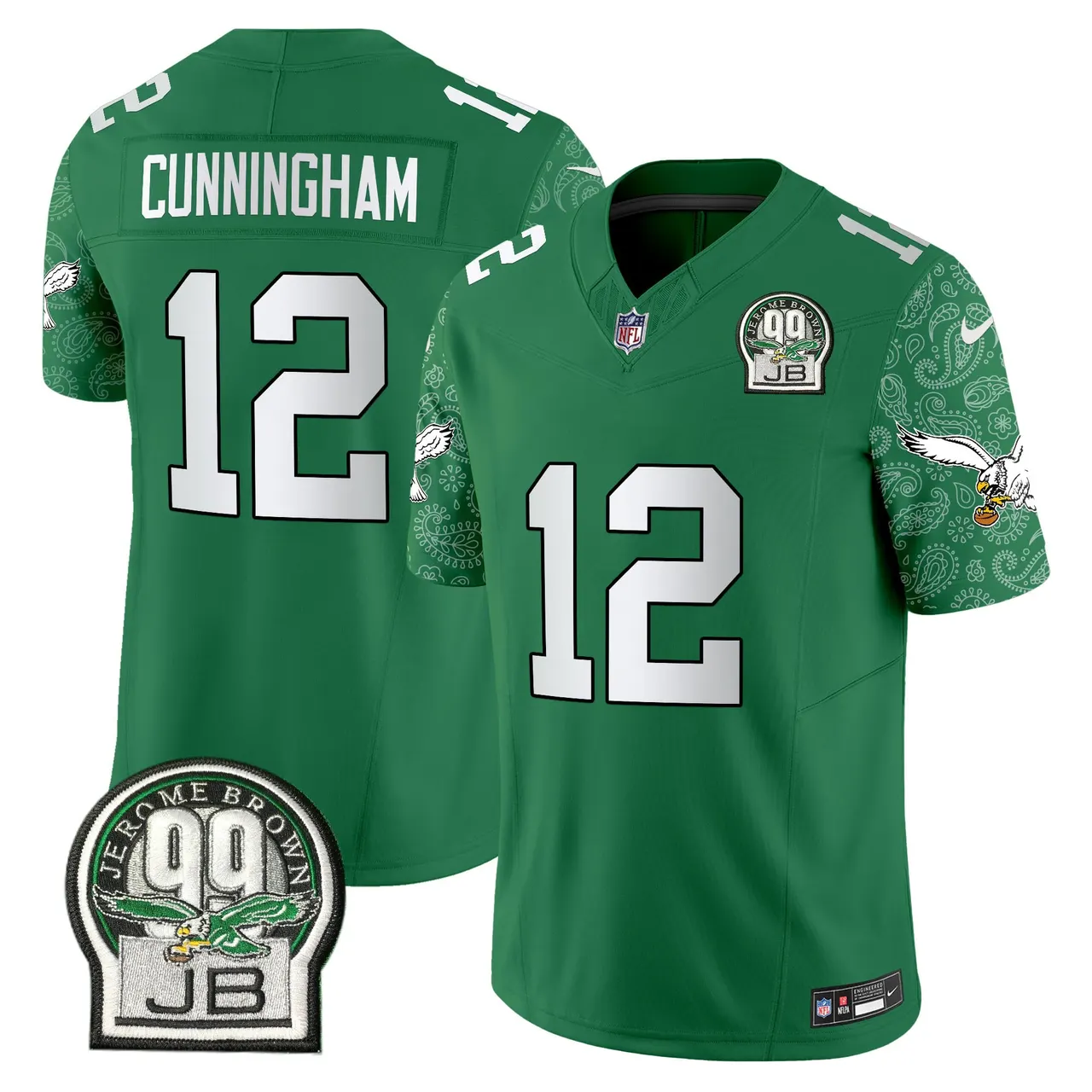 Saquon Barkley Philadelphia Eagles Nike Vapor Limited Stitched Jersey - Kelly Green - Image 8