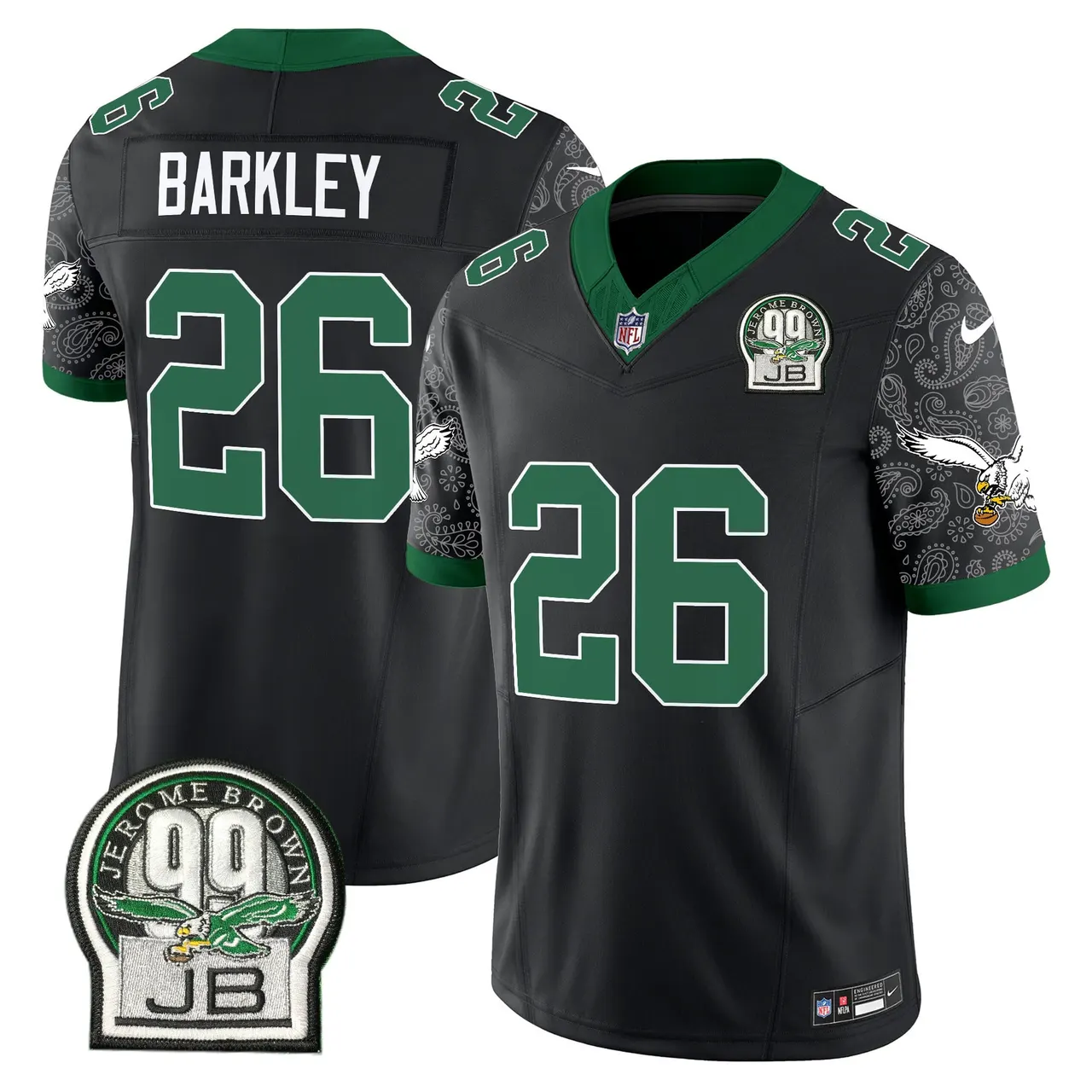 Saquon Barkley Philadelphia Eagles Nike Vapor Limited Stitched Jersey - Kelly Green - Image 17