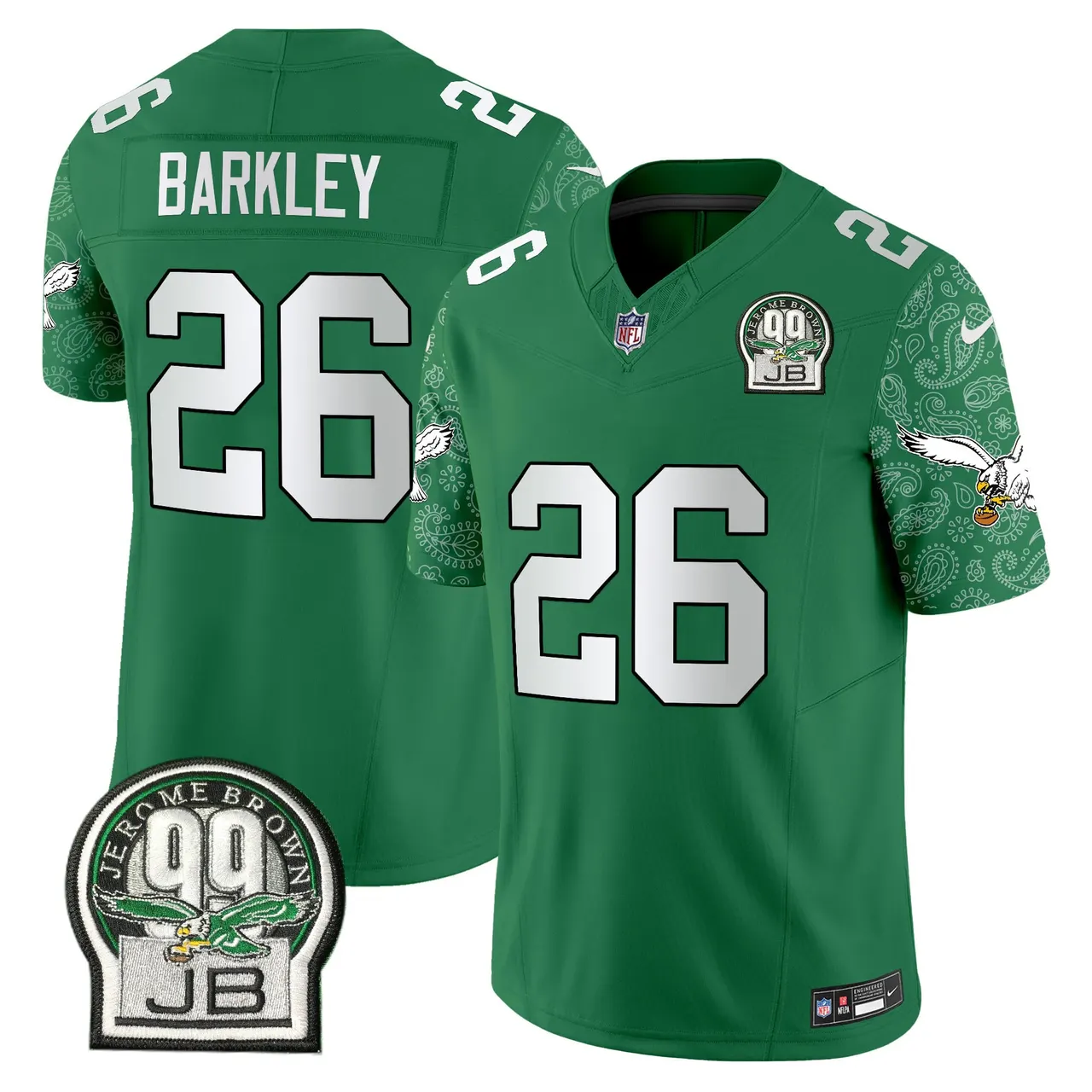 Saquon Barkley Philadelphia Eagles Nike Vapor Limited Stitched Jersey - Kelly Green