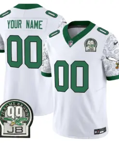 Alternative view of Philadelphia Eagles Nike Vapor Custom Limited Stitched Jersey - Kelly Green