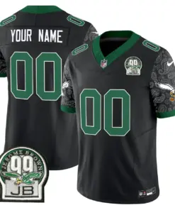 Philadelphia Eagles Nike Vapor Custom Limited Stitched Jersey - Kelly Green - Image 3