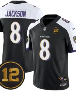 Alternative view of Baltimore Ravens Nike Jacoby Jones Patch Vapor Limited Stitched Jersey - Anthracite