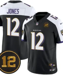 Baltimore Ravens Nike Jacoby Jones Patch Vapor Limited Stitched Jersey - Anthracite - Image 8