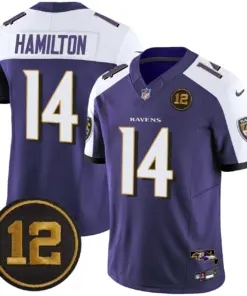 Baltimore Ravens Nike Jacoby Jones Patch Vapor Limited Stitched Jersey - Anthracite - Image 12