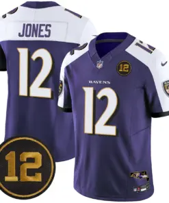 Baltimore Ravens Nike Jacoby Jones Patch Vapor Limited Stitched Jersey - Anthracite - Image 16