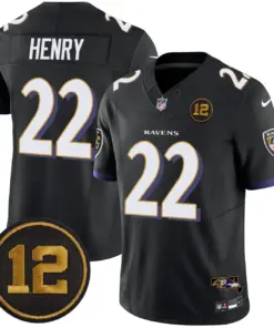 Baltimore Ravens Nike Jacoby Jones Patch Vapor Limited Stitched Jersey - Anthracite - Image 17