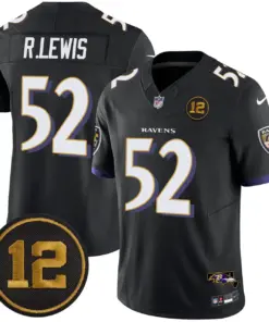 Baltimore Ravens Nike Jacoby Jones Patch Vapor Limited Stitched Jersey - Anthracite - Image 22