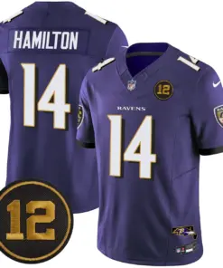 Baltimore Ravens Nike Jacoby Jones Patch Vapor Limited Stitched Jersey - Anthracite - Image 28