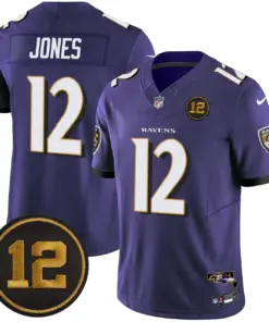 Baltimore Ravens Nike Jacoby Jones Patch Vapor Limited Stitched Jersey - Anthracite - Image 32