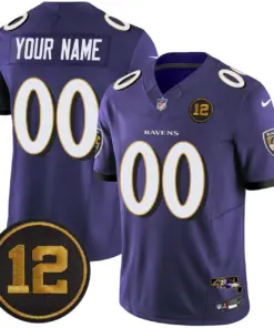 Baltimore Ravens Nike Jacoby Jones Patch Vapor Custom Limited Stitched Jersey - Black - Image 4