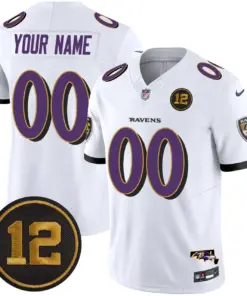 Baltimore Ravens Nike Jacoby Jones Patch Vapor Custom Limited Stitched Jersey - Black - Image 5