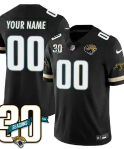 Alternative view of Jacksonville Jaguars Nike Throwback 1990s Uniforms Custom Stitched Jersey - White