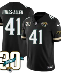 Jacksonville Jaguars Nike Throwback 1990s Uniforms Stitched Jersey - Teal - Image 5