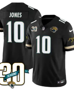 Jacksonville Jaguars Nike Throwback 1990s Uniforms Stitched Jersey - Teal - Image 6