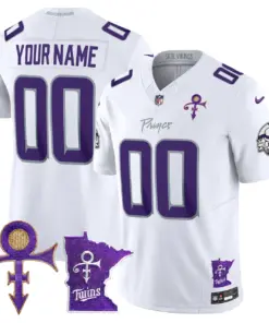 Minnesota Vikings Nike 2024 Prince Vapor Custom Limited Stitched Jersey - White