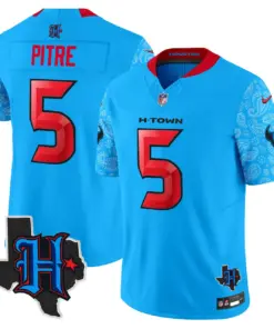 Houston Texans Nike 2024 Texas Patch Vapor Limited Stitched Jersey - Light Blue - Image 8