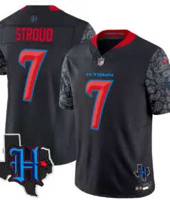 Houston Texans Nike 2024 Texas Patch Vapor Limited Stitched Jersey - Light Blue - Image 9