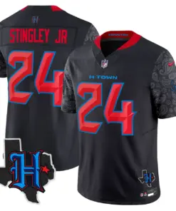 Houston Texans Nike 2024 Texas Patch Vapor Limited Stitched Jersey - Light Blue - Image 13
