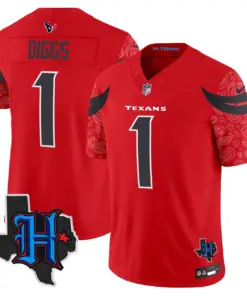 Houston Texans Nike 2024 Texas Patch Vapor Limited Stitched Jersey - Light Blue - Image 18