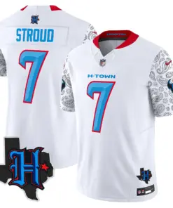 Houston Texans Nike 2024 Texas Patch Vapor Limited Stitched Jersey - Light Blue - Image 25