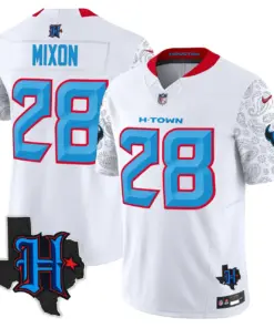 Houston Texans Nike 2024 Texas Patch Vapor Limited Stitched Jersey - Light Blue - Image 27