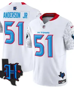 Houston Texans Nike 2024 Texas Patch Vapor Limited Stitched Jersey - Light Blue - Image 31