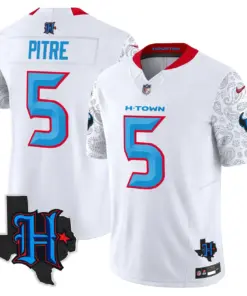 Houston Texans Nike 2024 Texas Patch Vapor Limited Stitched Jersey - Light Blue - Image 32
