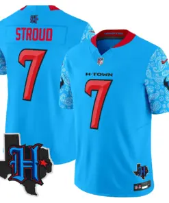 Houston Texans Nike 2024 Texas Patch Vapor Limited Stitched Jersey - Light Blue