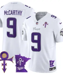 Minnesota Vikings Nike 2024 Prince Vapor Limited Stitched Jersey - White - Image 3