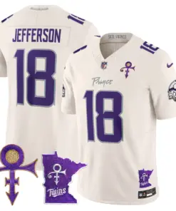 Minnesota Vikings Nike 2024 Prince Vapor Limited Stitched Jersey - White - Image 14