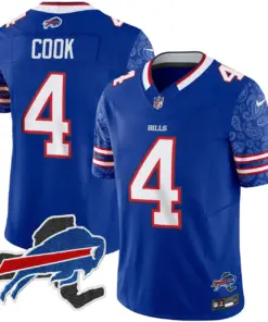 Alternative view of Buffalo Bills Nike New York Patch Vapor Limited Stitched Jersey V2 - Royal Blue