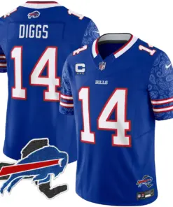 Buffalo Bills Nike New York Patch Vapor Limited Stitched Jersey V2 - Royal Blue - Image 3