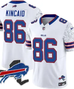 Buffalo Bills Nike New York Patch Vapor Limited Stitched Jersey V2 - Royal Blue - Image 18