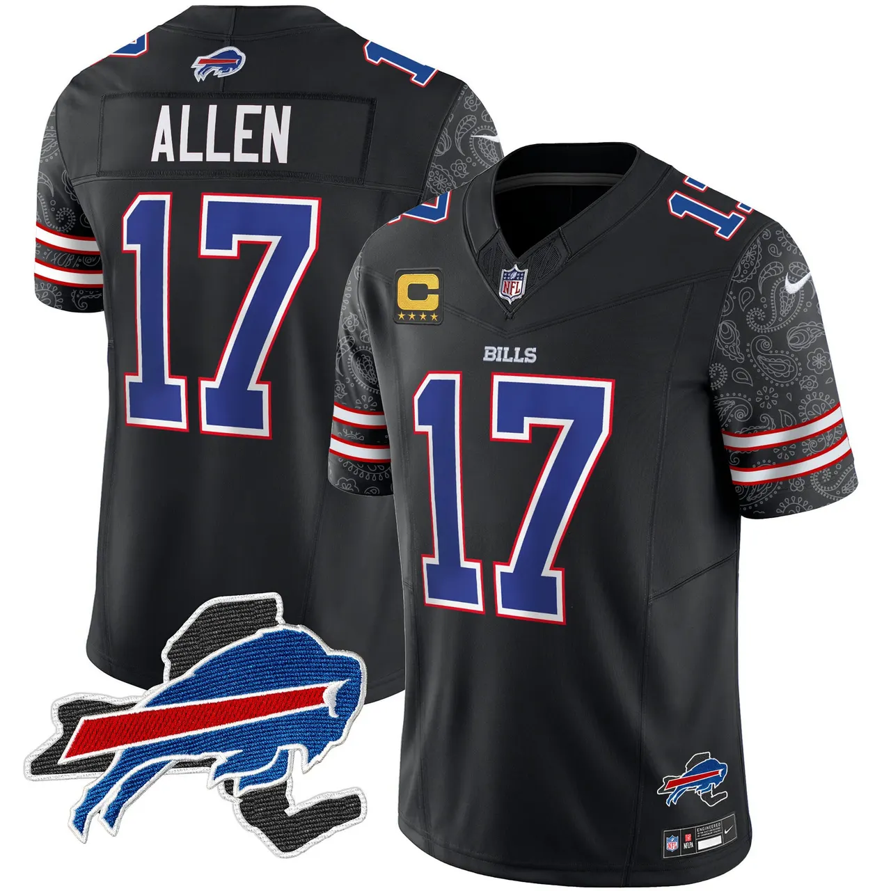 Buffalo Bills Nike New York Patch Vapor Limited Stitched Jersey V2 - Royal Blue - Image 19