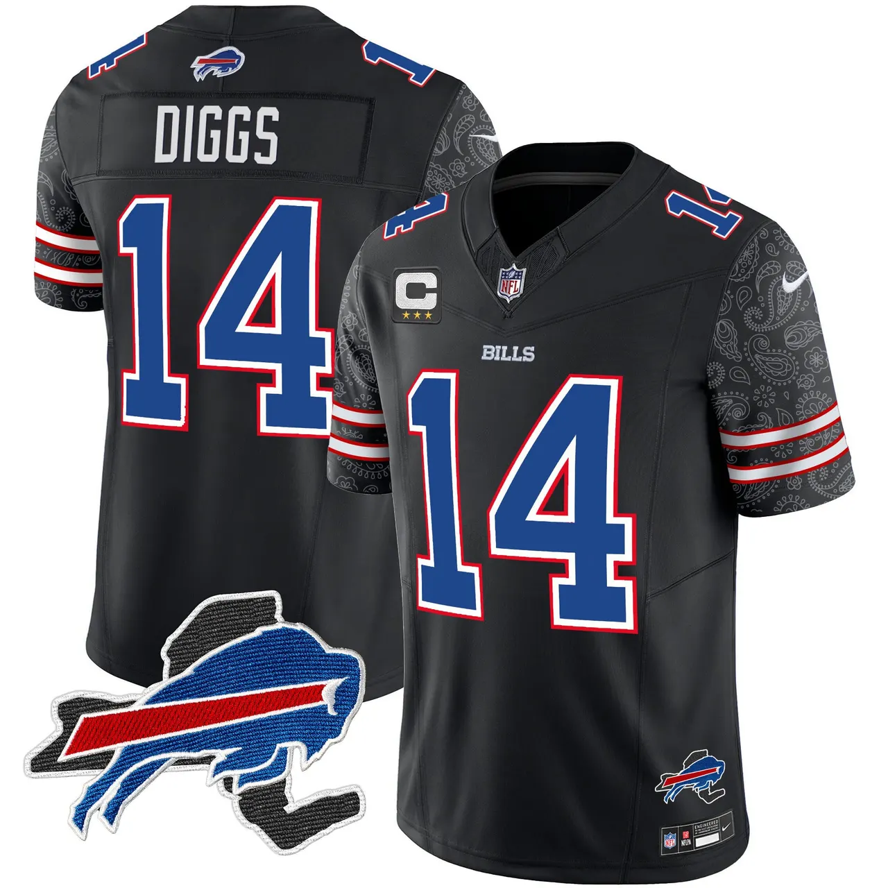 Buffalo Bills Nike New York Patch Vapor Limited Stitched Jersey V2 - Royal Blue - Image 21