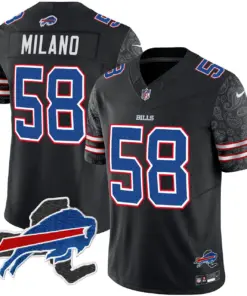 Buffalo Bills Nike New York Patch Vapor Limited Stitched Jersey V2 - Royal Blue - Image 23