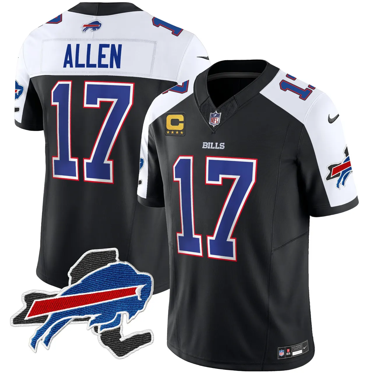 Buffalo Bills Nike New York Patch Vapor Limited Stitched Jersey V2 - Royal Blue - Image 25