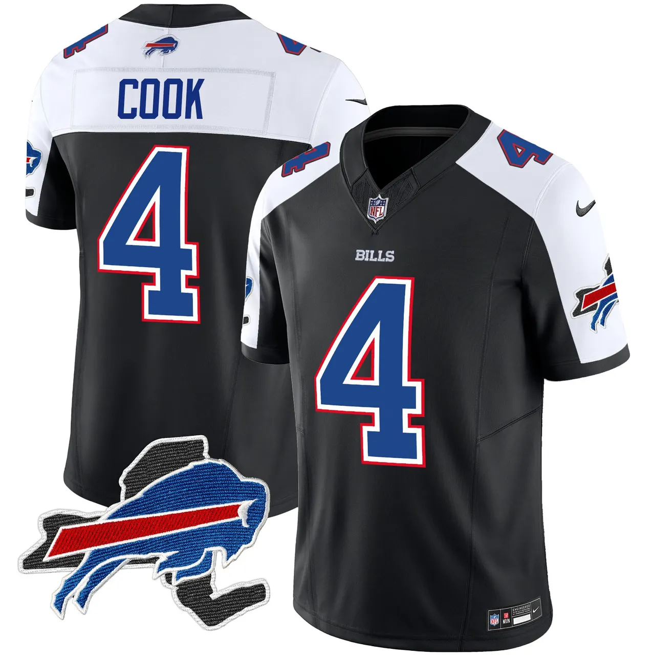Buffalo Bills Nike New York Patch Vapor Limited Stitched Jersey V2 - Royal Blue - Image 26