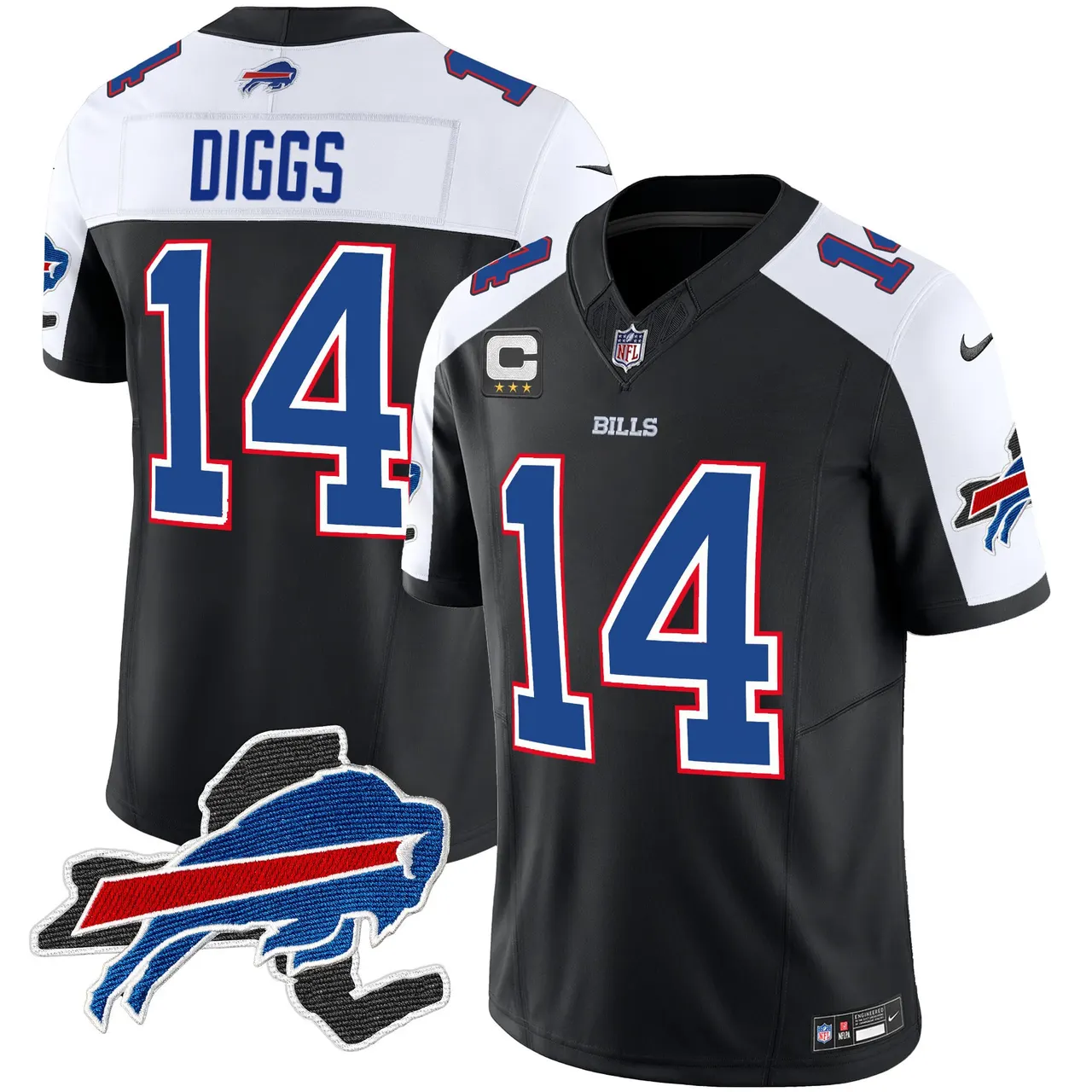 Buffalo Bills Nike New York Patch Vapor Limited Stitched Jersey V2 - Royal Blue - Image 27