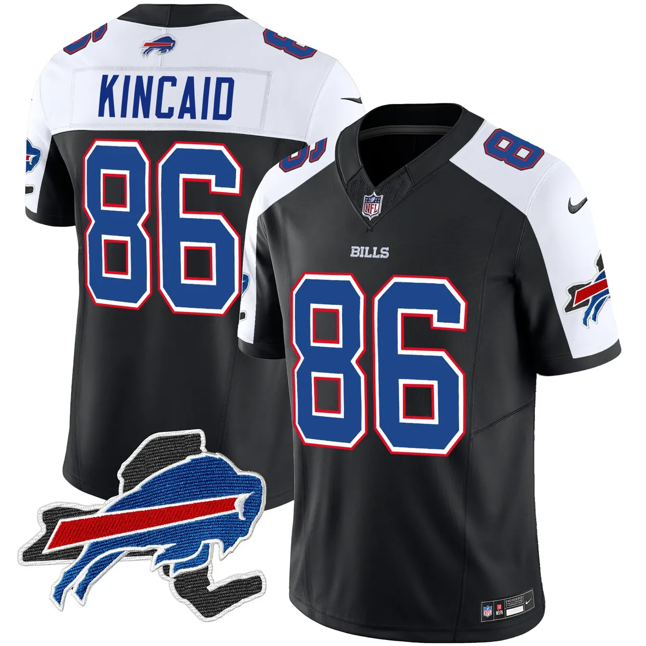 Buffalo Bills Nike New York Patch Vapor Limited Stitched Jersey V2 - Royal Blue - Image 30