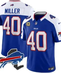 Buffalo Bills Nike New York Patch Vapor Limited Stitched Jersey V2 - Royal Blue - Image 34