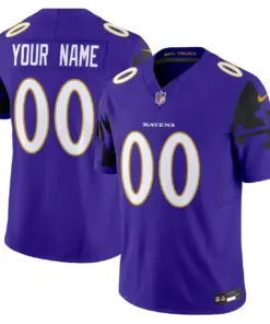 Alternative view of Baltimore Ravens Nike Vapor Custom Limited Stitched Jersey - Purple