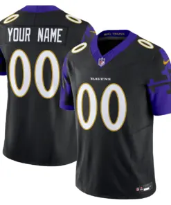 Baltimore Ravens Nike Vapor Custom Limited Stitched Jersey - Purple - Image 3